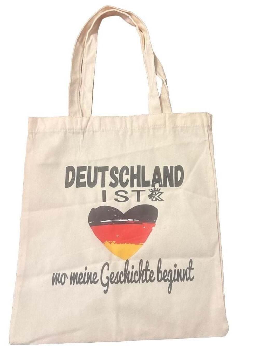 Germany Deutschland Canvas Tote Bag German Flag Heart Travel Canvas Bag NWOT